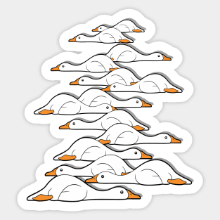 GOOSEBUMPS Lazy Geese Funny Pattern Design Sticker